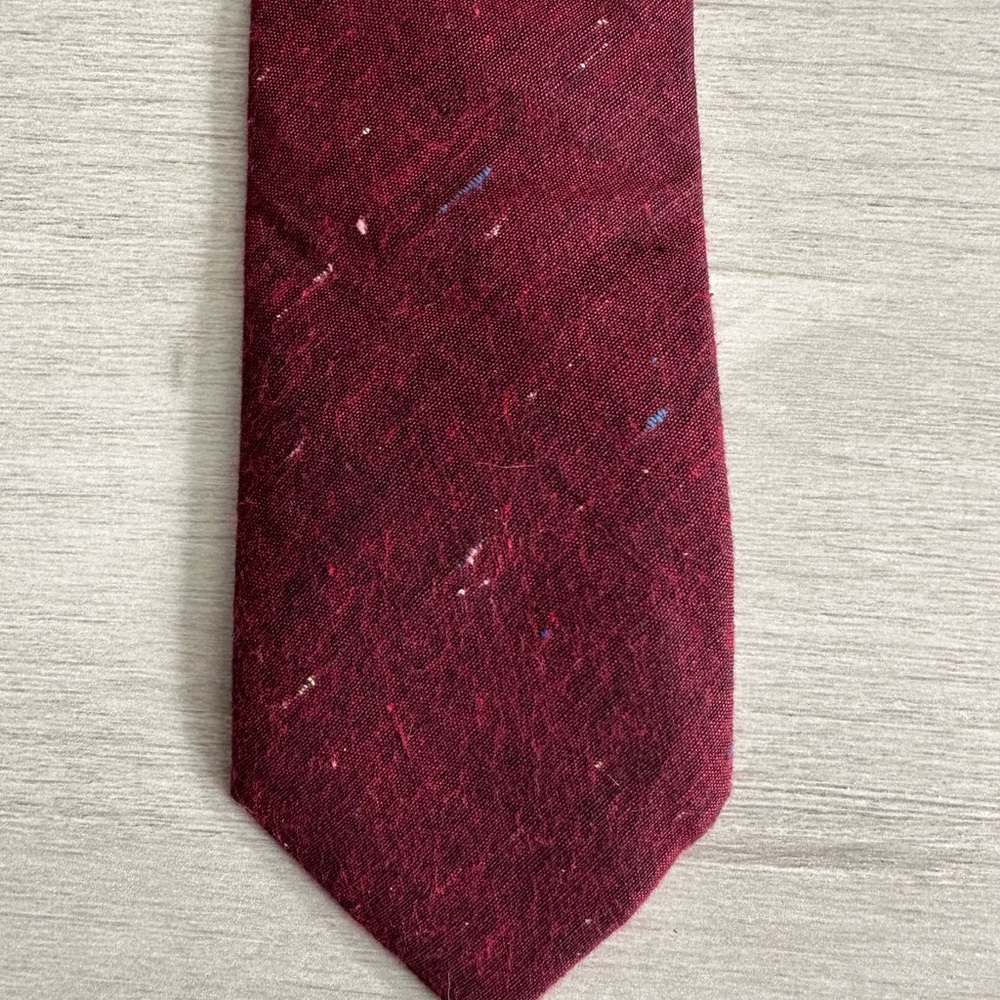 Boonties Maroon Wool Speckled Tie *new*